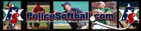 One of PoliceSoftball.com's Early Website banners
